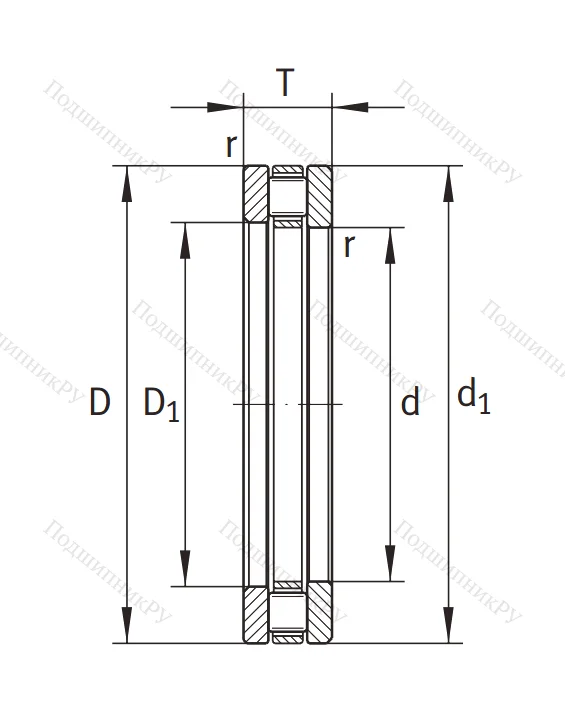 Упорный роликовый подшипник 81103 TV