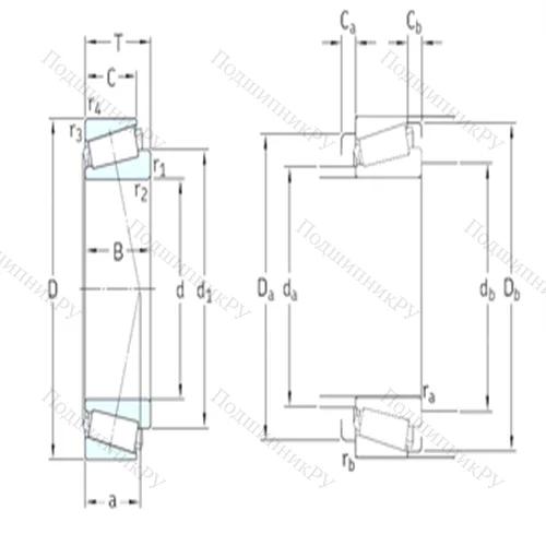 Подшипник роликовый радиально-упорный 32938 от производителя  SKF