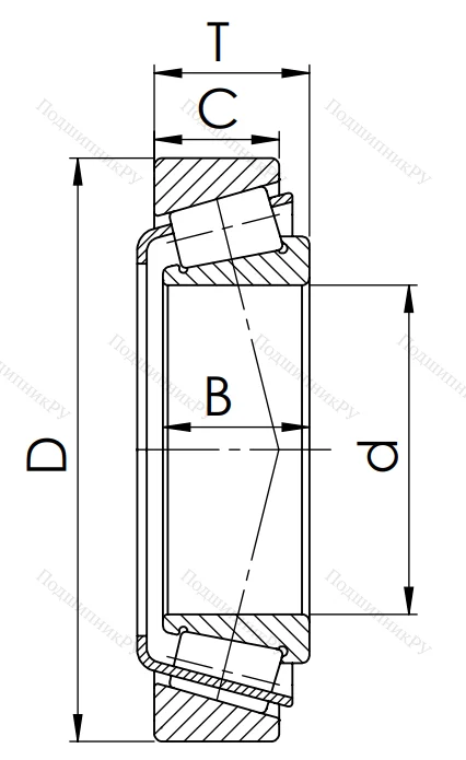 Конический роликовый подшипник 2007110 (32010) в Туле