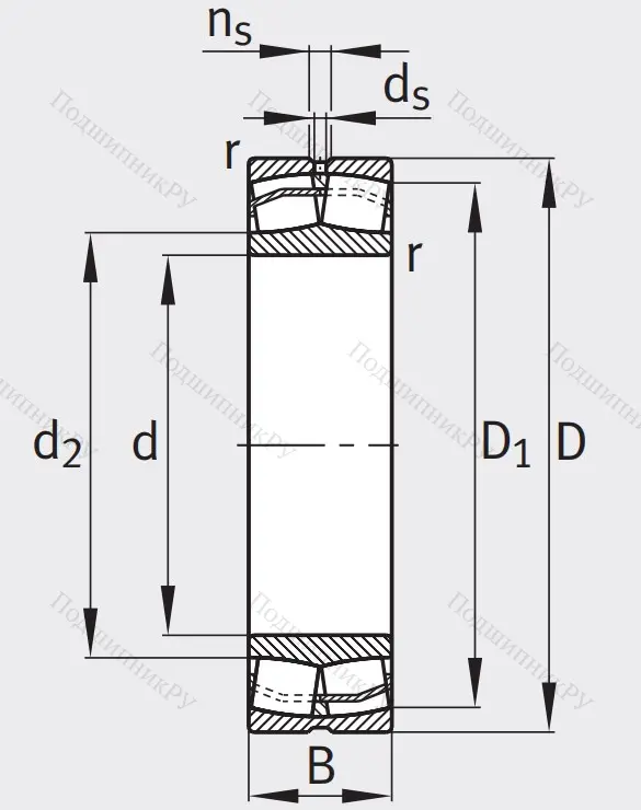 Сферический роликовый подшипник 22311 E 1 XL