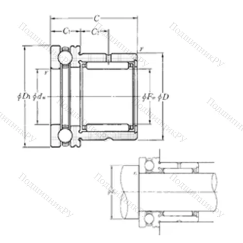 Подшипник комбинированный NKX 15T 2 от производителя  NTN