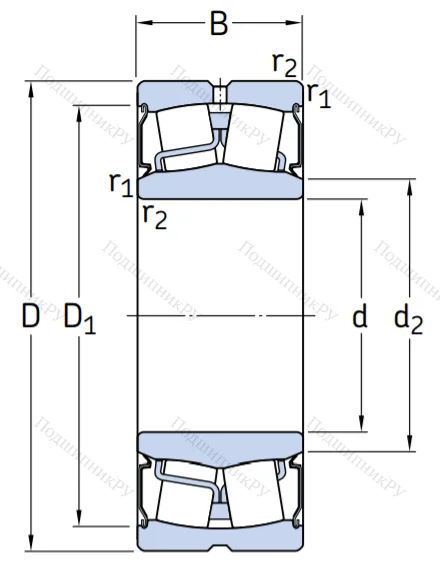 Сферический роликовый подшипник BS 2-2209-2RS/VT 143 (BS 2-2209-2RS/VT 143)