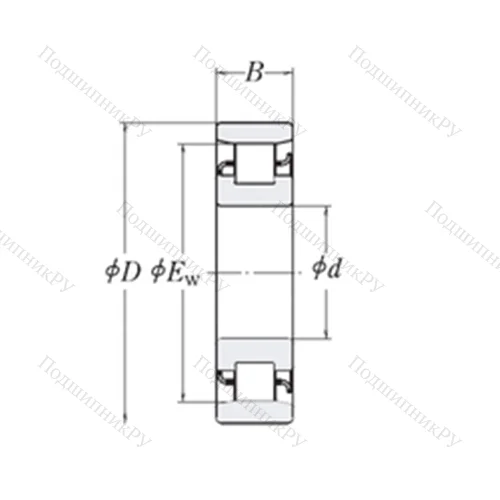 Подшипник роликовый радиальный MRJ 5.1/2