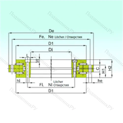 Подшипник роликовый опорно-поворотный YRT 650