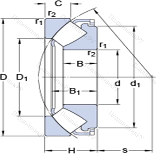 Упорные сферические роликоподшипники 29417 E