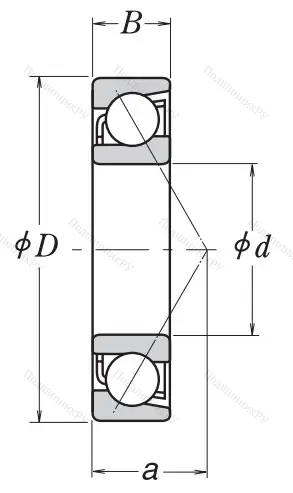 Однорядный шариковый подшипник 7213 BEAT 85