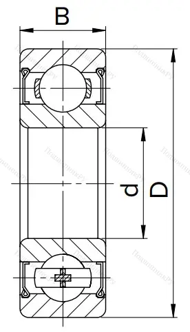 Шариковый однорядный подшипник 80101 (6001 ZZ) в Туле