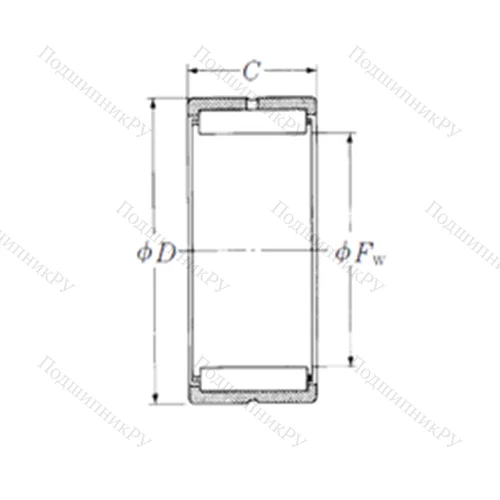 Подшипник игольчатый радиальный HJ-223016