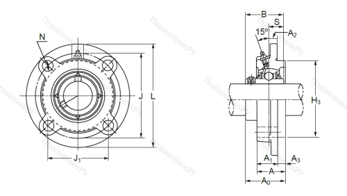 Подшипниковый узел UCFC 205 в Туле