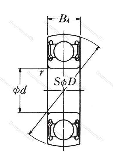 Однорядный шариковый подшипник