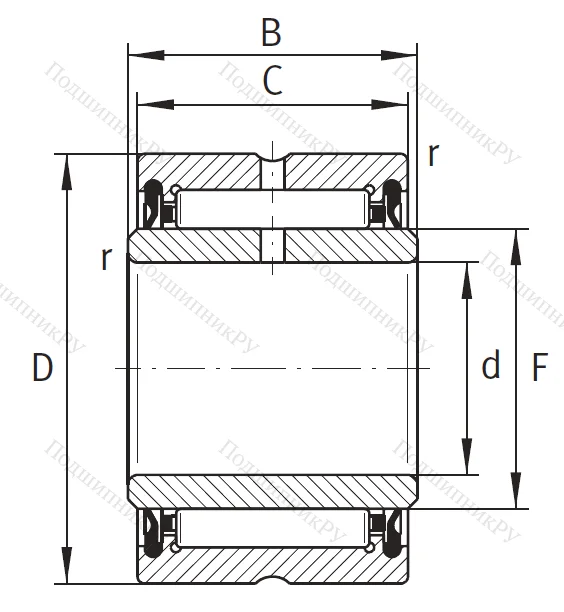 Игольчатый подшипник NA 4903 2RSR XL