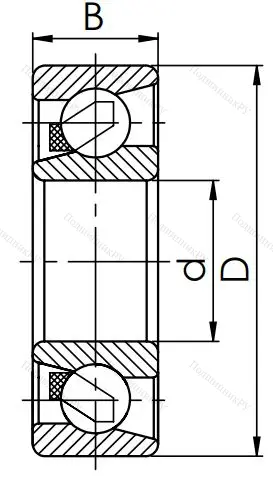 Радиально-упорный шариковый подшипник 66204 E (7204 B) в Туле