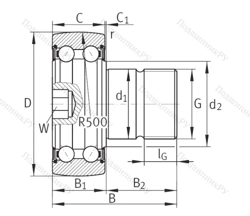 Подшипник KR 5203 2RS от производителя  INA