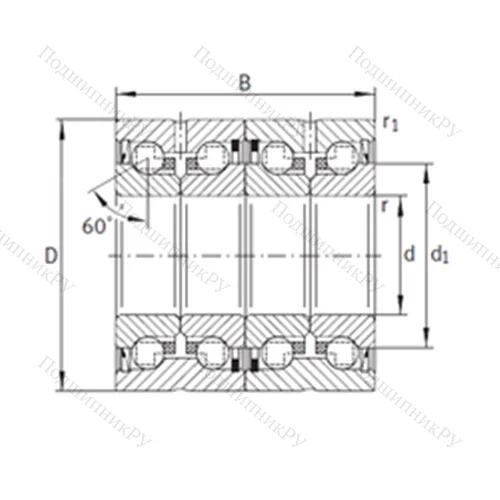 Подшипник шариковый упорно-радиальный ZKLN 5090-2RS-2AP