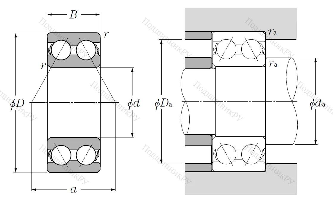 Двухрядный шариковый подшипник 5201 S