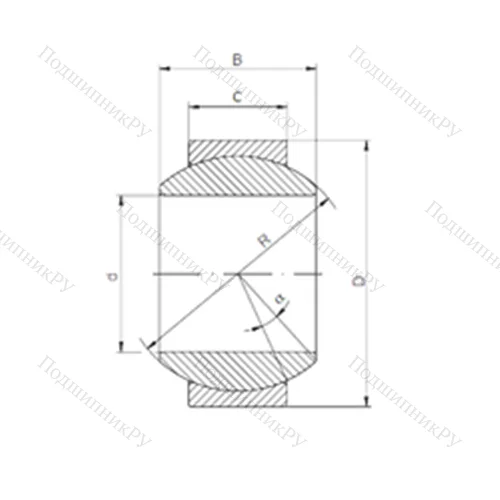 Подшипник скольжения сферический GE 100 HS-2RS от производителя  CX