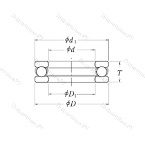 Подшипник шариковый упорный XLT 2.1/8