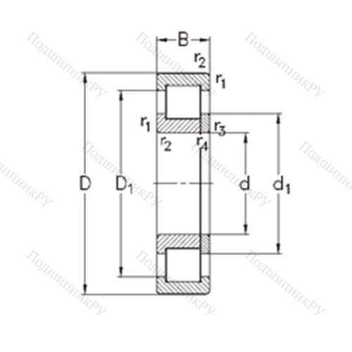 Подшипник роликовый радиальный NUP 2320-E-MPA