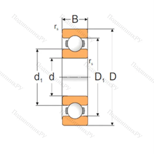 Подшипник шариковый радиальный 6207P