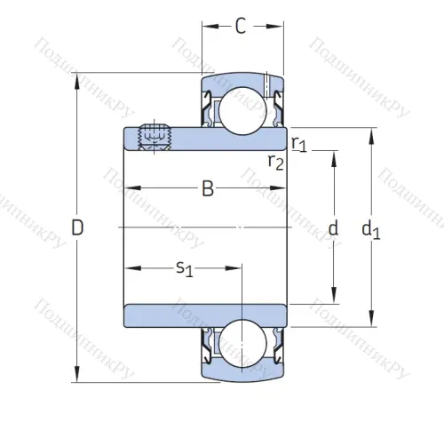 Корпусный подшипник YAT 207 в Туле