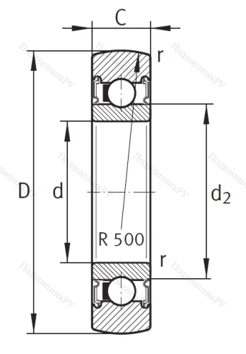 Подшипник LR 604 2RSR HLC