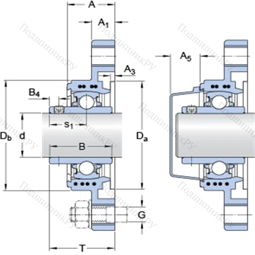Фланцевые подшипниковые узлы типа Y (корпус типа Y-TECH, овальный фланец, крепление стопорными винтами) FYTBK 35 TD