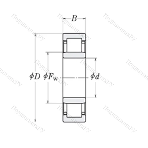 Подшипник роликовый радиальный LLRJ 9