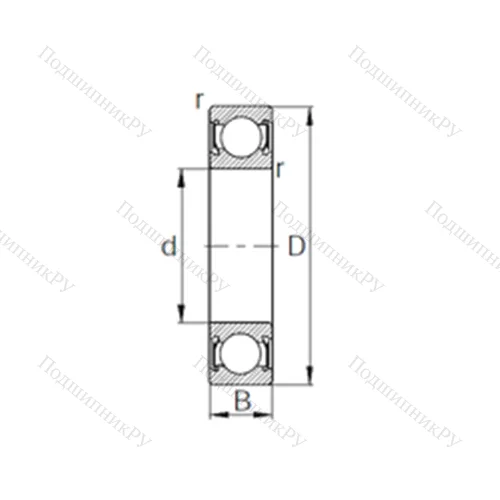 Подшипник шариковый радиальный 6036-2RS от производителя  CYSD