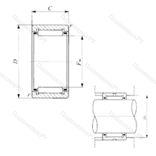 Подшипник игольчатый радиальный TAF 212916/SG