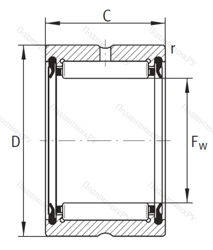 Игольчатый подшипник RNA 4907 2RSR XL