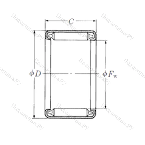 Подшипник игольчатый радиальный NF-1416
