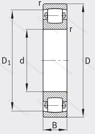 Сферический роликовый подшипник 20208 TVP