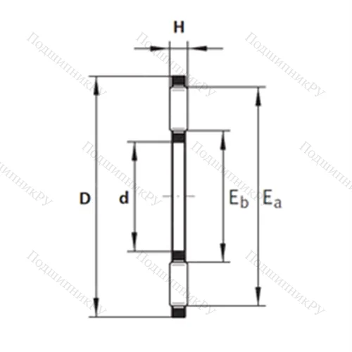 Подшипник игольчатый упорный F-90570