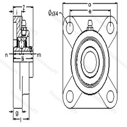 Подшипниковый узел, дюймовая серия UCF 204-12E от производителя  AST