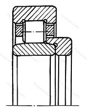 Подшипник  52626 (NU 2326+HJ 2326) размер 130x280x107/93 от производителя  ЕПК