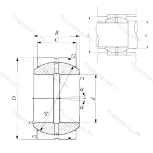 Подшипник скольжения сферический SB 11017093