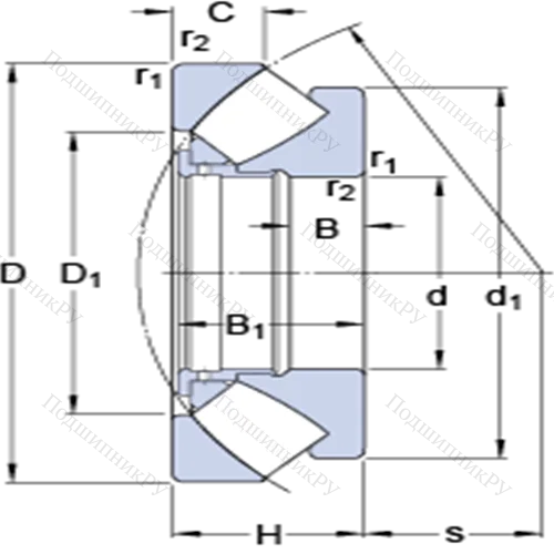 Упорные сферические роликоподшипники 29488 EM