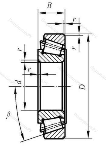 Конический роликовый подшипник 2007110 (32010) в Туле