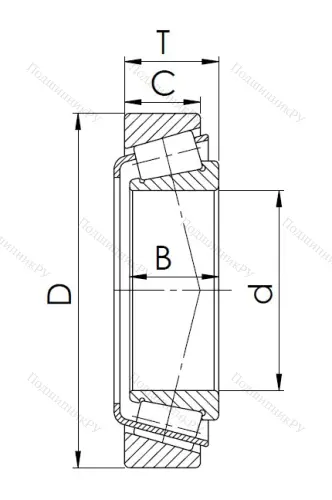 Конический роликовый подшипник 7314 (30314) в Туле