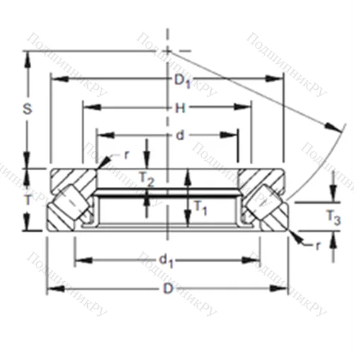 Подшипник роликовый упорно-радиальный 29284EM