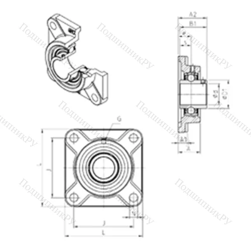 Подшипниковый узел шариковый радиальный UCF 320