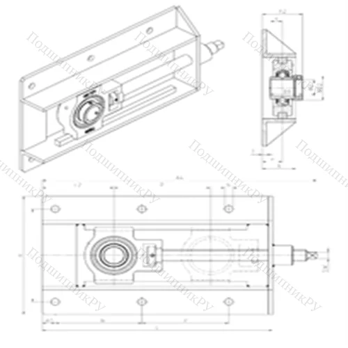 Подшипниковый узел шариковый радиальный EXT 211+WB