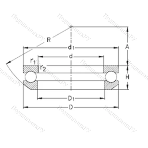 Подшипник шариковый упорный 53232