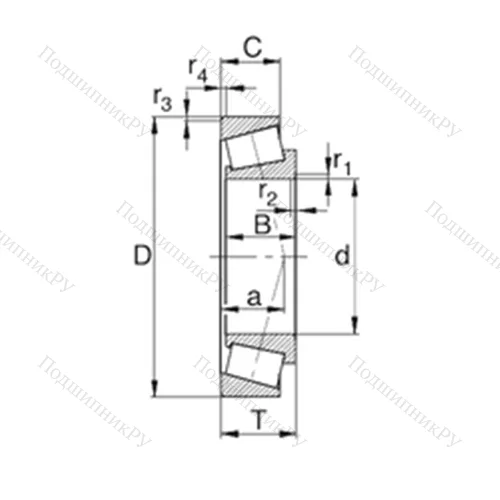Подшипник роликовый радиально-упорный TR 6513051 от производителя  KBC
