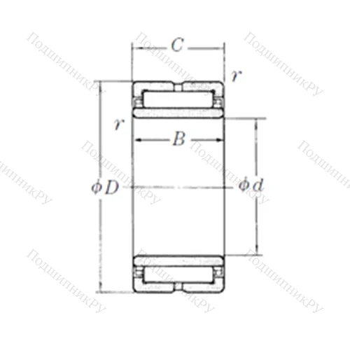Подшипник игольчатый радиальный NA 5918
