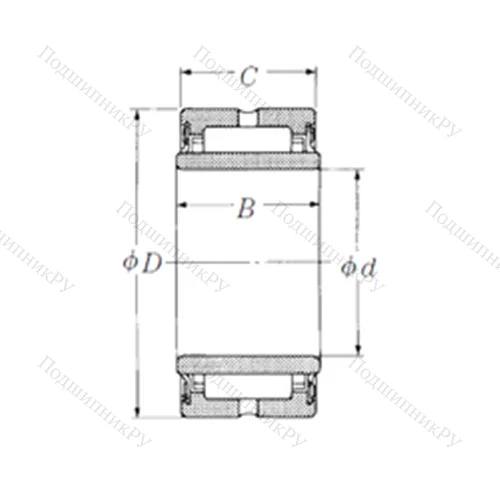 Подшипник игольчатый радиальный NA 6914TT