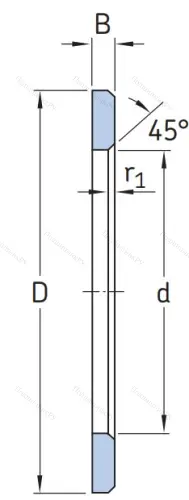 Игольчатый подшипник упорное кольцо LS 3047 от производителя  SKF