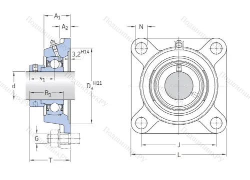 Подшипниковый узел FY 25 FM в Туле