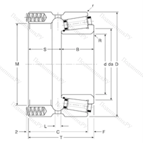 Подшипник роликовый радиально-упорный 105120/105165P от производителя  Gamet