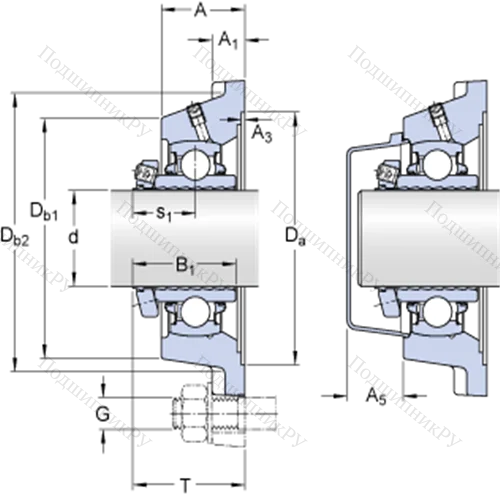 Фланцевые подшипниковые узлы типа Y (корпус типа Y-TECH, квадратный фланец, крепление стопорными винтами) FY 40 LDW